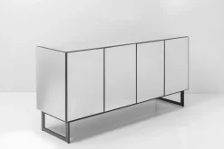 Komody*KARE Design Komoda Lustrzana 4-drzwiowa Nogi Czarne 160x80 Cm