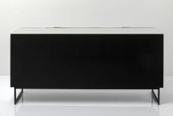 Komody*KARE Design Komoda Lustrzana 4-drzwiowa Nogi Czarne 160x80 Cm
