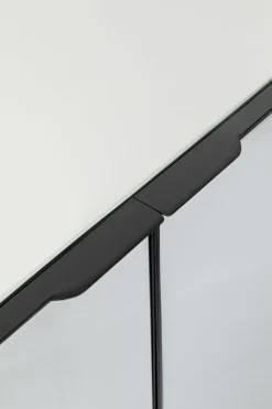 Komody*KARE Design Komoda Lustrzana 4-drzwiowa Nogi Czarne 160x80 Cm