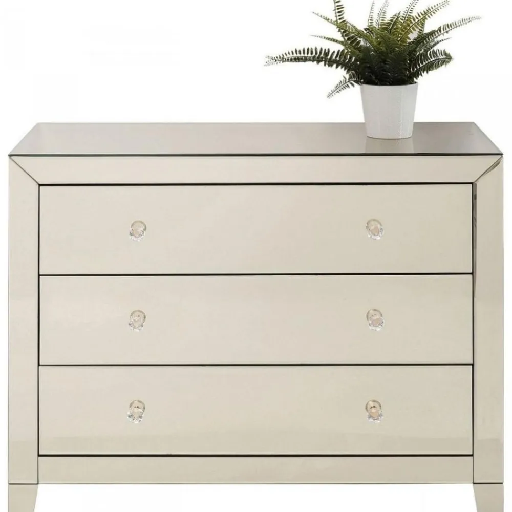 Komody*KARE Design Komoda Luxury Gold 91x75 Cm Szampańska