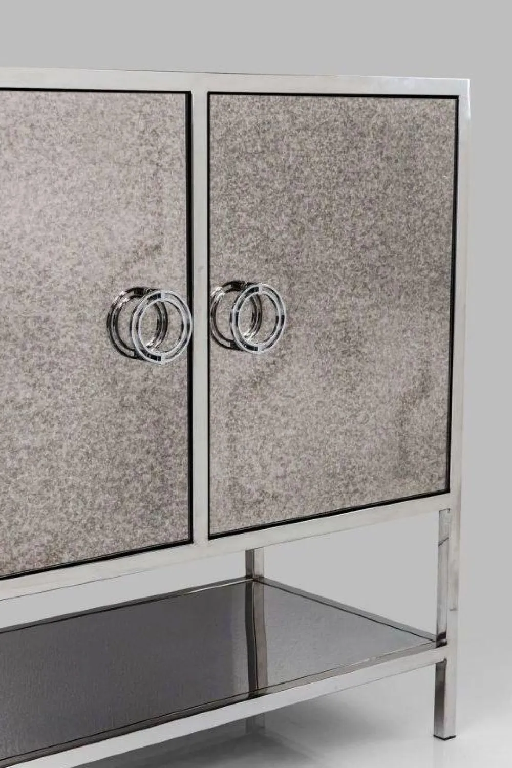 Komody*KARE Design Komoda Moonscape 156x80 Cm Srebrna