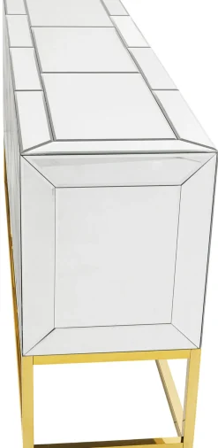 Komody*KARE Design Komoda Queen 162x77 Cm Lustrzana - Podstawa Złota