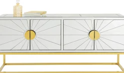 Komody*KARE Design Komoda Queen 162x77 Cm Lustrzana - Podstawa Złota