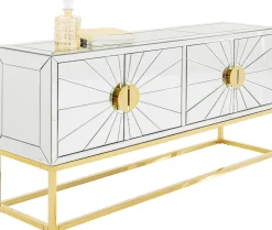 Komody*KARE Design Komoda Queen 162x77 Cm Lustrzana - Podstawa Złota