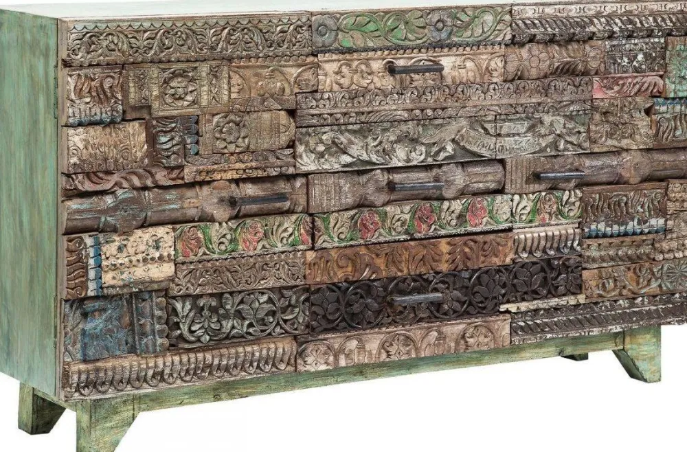 Komody*KARE Design Komoda Shanti Surprise Puzzle 160x90 Cm Kolorowa
