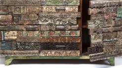 Komody*KARE Design Komoda Shanti Surprise Puzzle 160x90 Cm Kolorowa