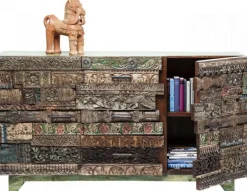 Komody*KARE Design Komoda Shanti Surprise Puzzle 160x90 Cm Kolorowa