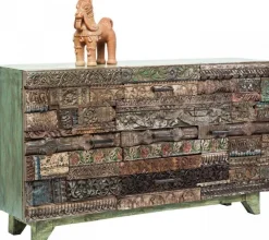 Komody*KARE Design Komoda Shanti Surprise Puzzle 160x90 Cm Kolorowa