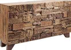 Komody*KARE Design Komoda Shanti Surprise Puzzle 160x90 Cm Drewniana