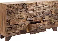 Komody*KARE Design Komoda Shanti Surprise Puzzle 160x90 Cm Drewniana
