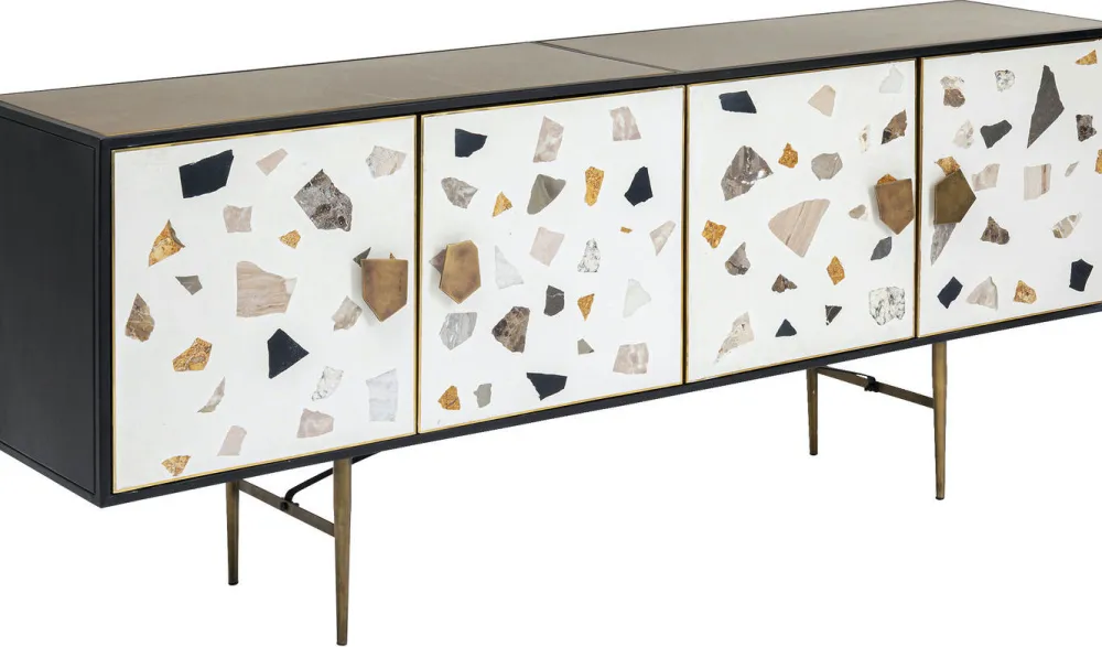 Komody*KARE Design Komoda Terrazzo 183x77 Cm Kolorowa