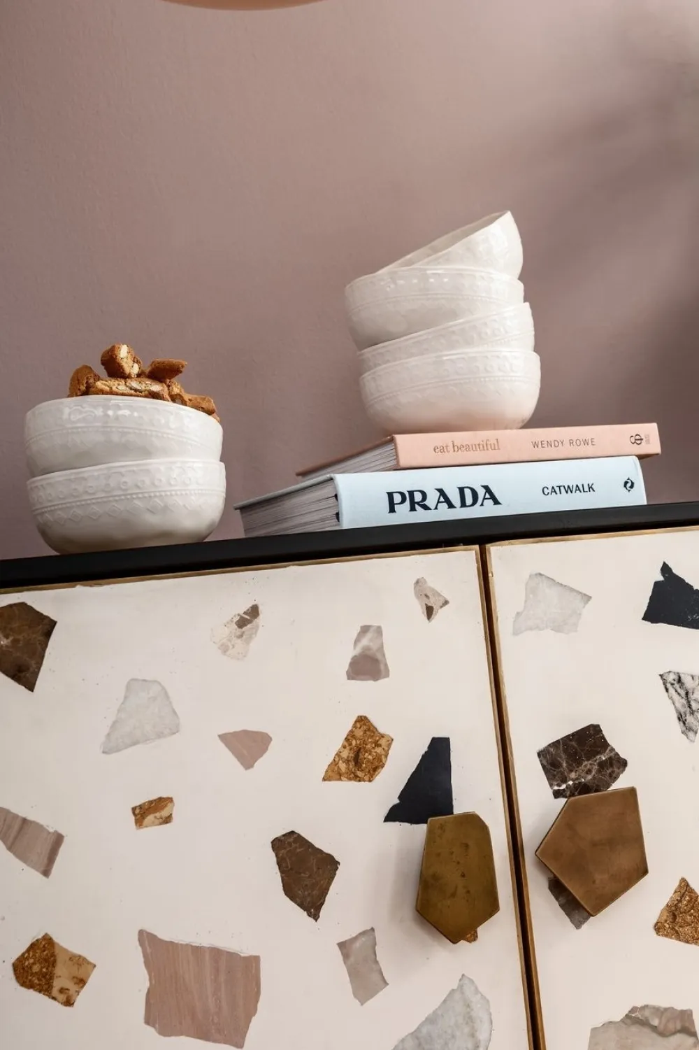 Komody*KARE Design Komoda Terrazzo 183x77 Cm Kolorowa