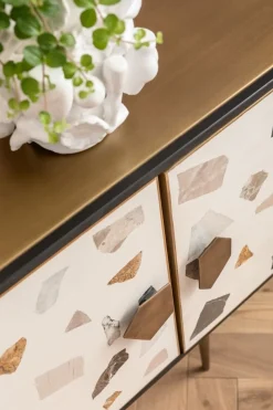 Komody*KARE Design Komoda Terrazzo 183x77 Cm Kolorowa