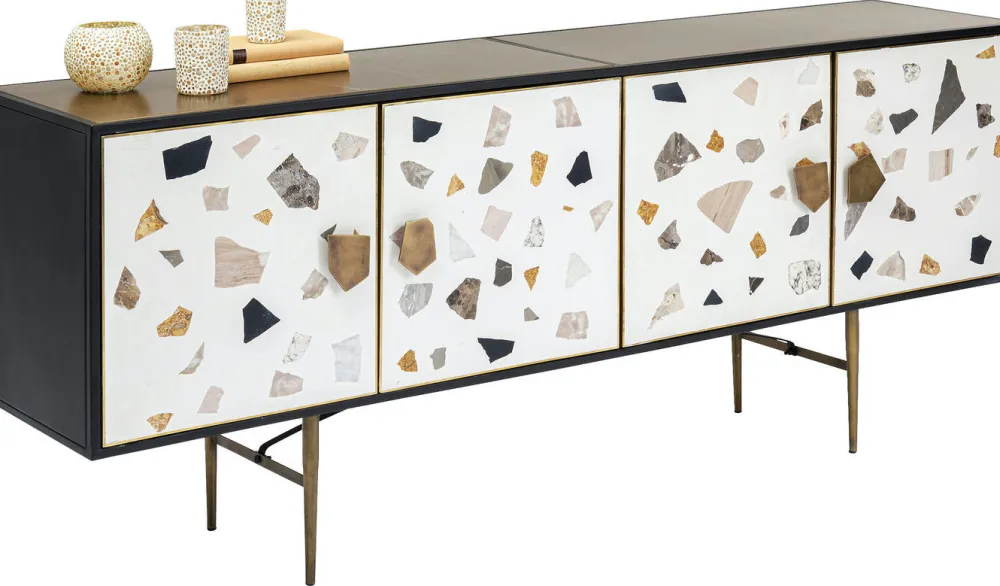 Komody*KARE Design Komoda Terrazzo 183x77 Cm Kolorowa