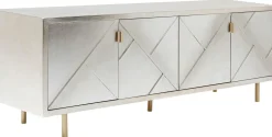 Komody*KARE Design Komoda Venice Triangle 180x64 Cm Srebrno Złota
