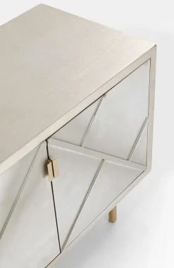 Komody*KARE Design Komoda Venice Triangle 180x64 Cm Srebrno Złota