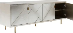 Komody*KARE Design Komoda Venice Triangle 180x64 Cm Srebrno Złota