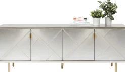 Komody*KARE Design Komoda Venice Triangle 180x64 Cm Srebrno Złota