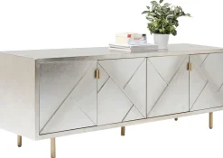 Komody*KARE Design Komoda Venice Triangle 180x64 Cm Srebrno Złota