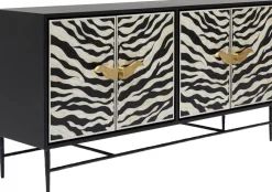 Komody*KARE Design Komoda Zebra 160x80 Cm Czarno-kremowa