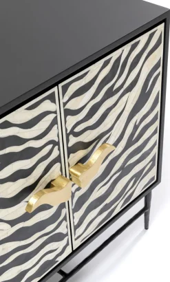 Komody*KARE Design Komoda Zebra 160x80 Cm Czarno-kremowa