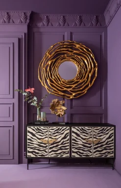Komody*KARE Design Komoda Zebra 160x80 Cm Czarno-kremowa