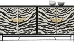 Komody*KARE Design Komoda Zebra 160x80 Cm Czarno-kremowa