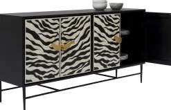 Komody*KARE Design Komoda Zebra 160x80 Cm Czarno-kremowa