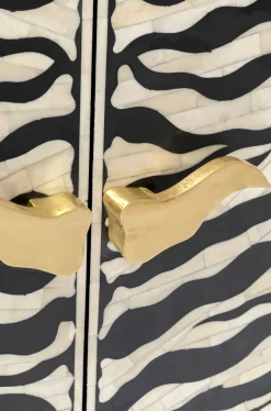 Komody*KARE Design Komoda Zebra 160x80 Cm Czarno-kremowa