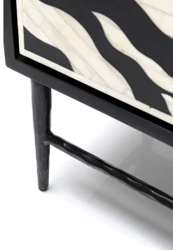 Komody*KARE Design Komoda Zebra 160x80 Cm Czarno-kremowa