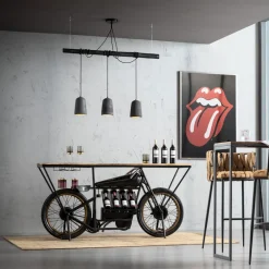 Konsole I Toaletki|Barki*KARE Design Konsola - Barek Motorbike 180x43 Cm Czarna