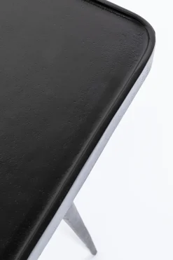 Konsole I Toaletki*KARE Design Konsola Czarna Z Aluminium Półka Marmurowa 135x35 Cm