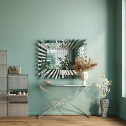 Konsole I Toaletki*KARE Design Konsola Diamond Connection 120x40 Cm Srebrna