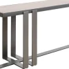 Konsole I Toaletki*KARE Design Konsola Do Przedpokoju Blat Fornirowany Orzech Nogi Stalowe 150x45 Cm