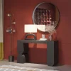 Konsole I Toaletki*KARE Design Konsola Do Przedpokoju Czarna MDF 120x38 Cm