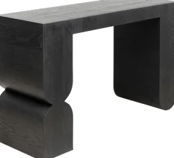 Konsole I Toaletki*KARE Design Konsola Do Przedpokoju Czarna MDF 120x38 Cm