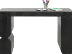 Konsole I Toaletki*KARE Design Konsola Do Przedpokoju Czarna MDF 120x38 Cm