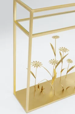 Konsole I Toaletki*KARE Design Konsola Flower Meadow 100x25 Cm Złota