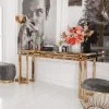 Konsole I Toaletki*KARE Design Konsola Gold Rush 160x45 Cm Złota