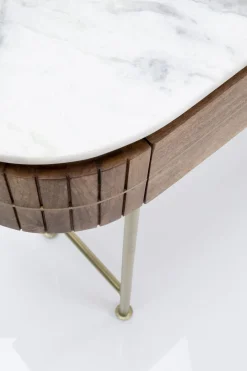 Konsole I Toaletki*KARE Design Konsola Grace 100x30 Cm Drewno Mango - Blat Marmur