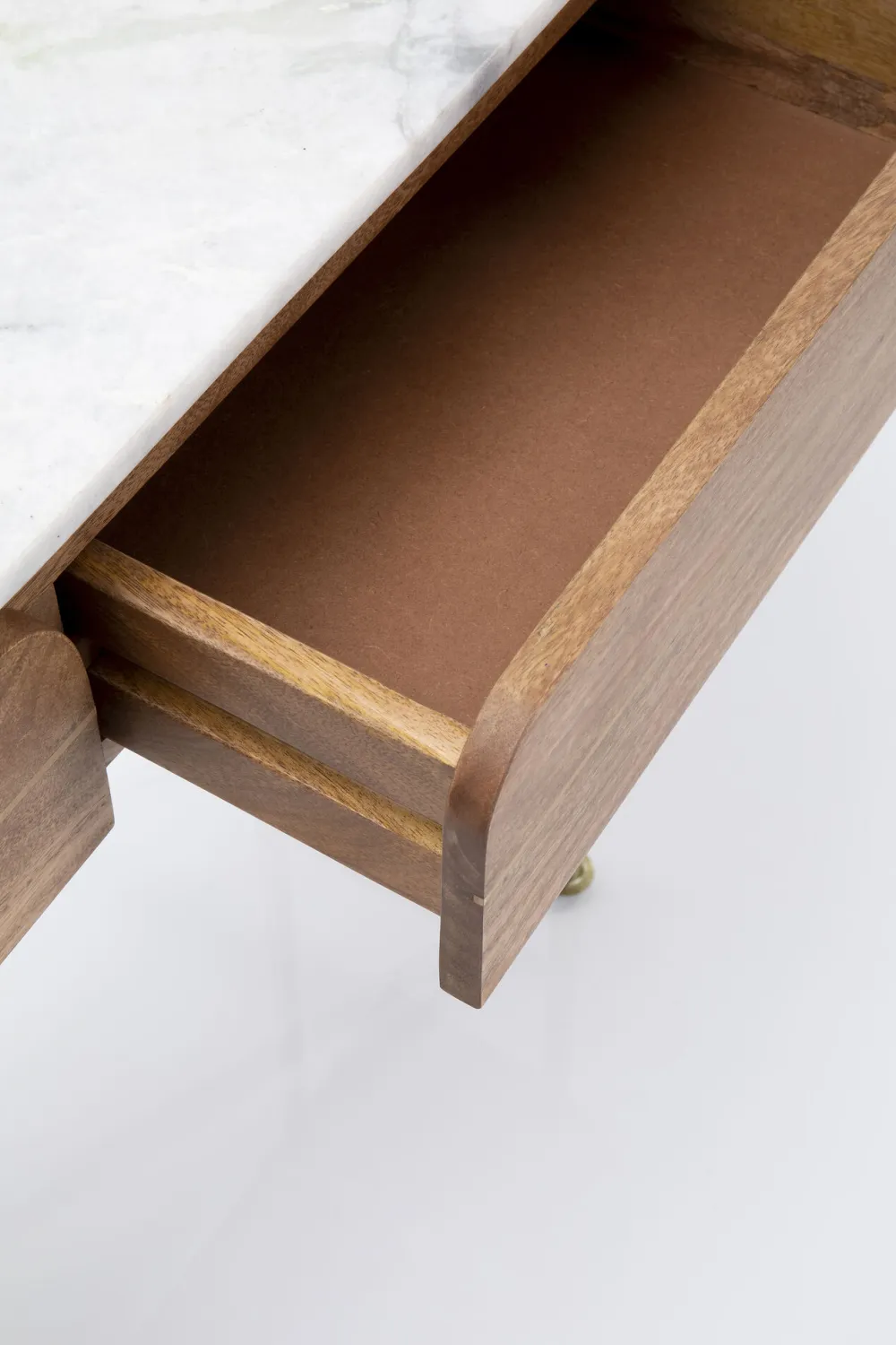 Konsole I Toaletki*KARE Design Konsola Grace 100x30 Cm Drewno Mango - Blat Marmur