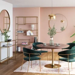 Konsole I Toaletki*KARE Design Konsola Loft 85x30 Cm Złota - Blat Szklany