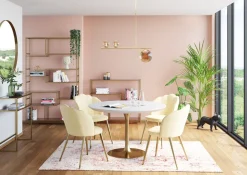 Konsole I Toaletki*KARE Design Konsola Loft 85x30 Cm Złota - Blat Szklany