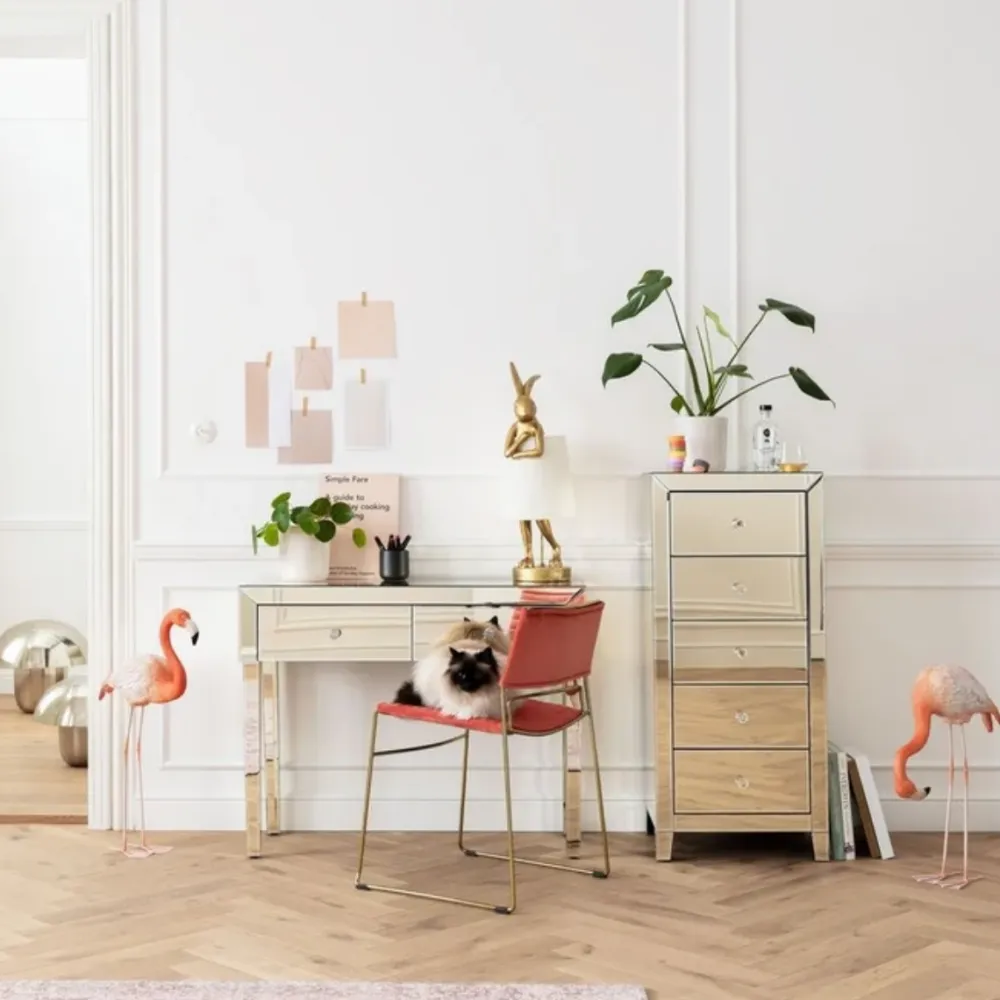 Konsole I Toaletki*KARE Design Konsola Luxury Gold 100x40 Cm Szampańska