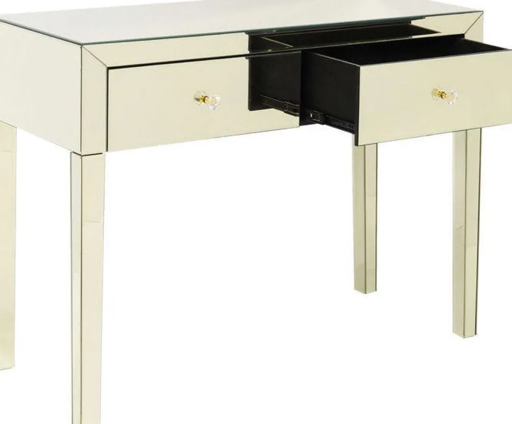 Konsole I Toaletki*KARE Design Konsola Luxury Gold 100x40 Cm Szampańska