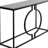 Konsole I Toaletki*KARE Design Konsola Miami Loft 120x35 Cm Czarna - Blat Marmur