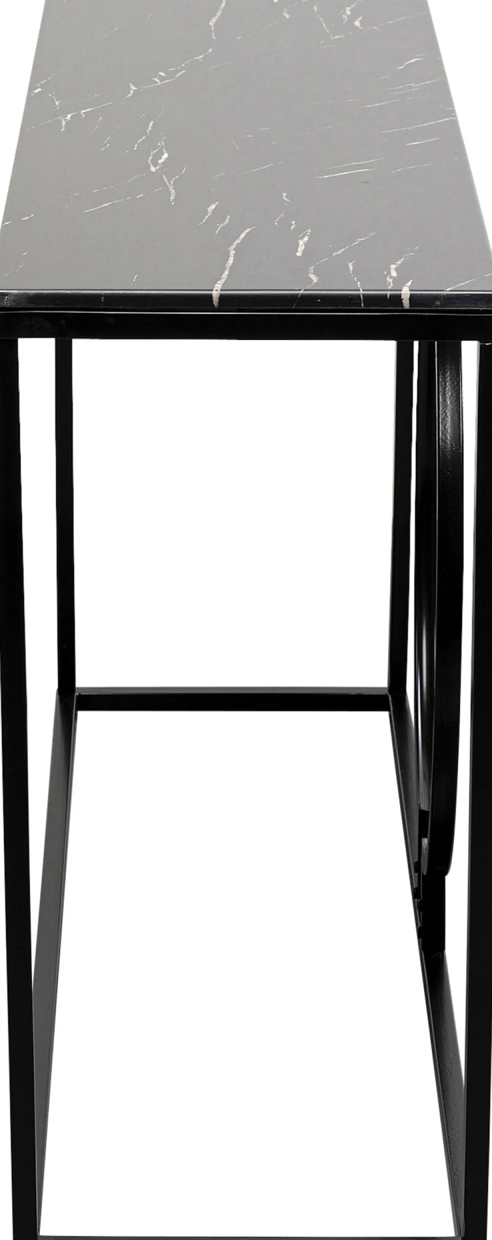 Konsole I Toaletki*KARE Design Konsola Miami Loft 120x35 Cm Czarna - Blat Marmur