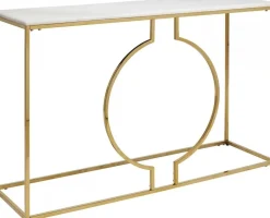 Konsole I Toaletki*KARE Design Konsola Miami Loft 120x35 Cm Złoto-biała