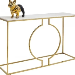 Konsole I Toaletki*KARE Design Konsola Miami Loft 120x35 Cm Złoto-biała