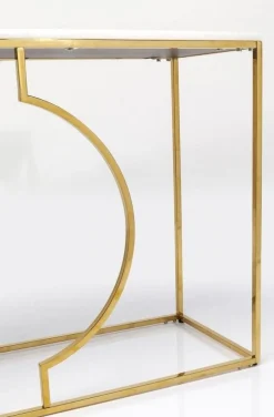 Konsole I Toaletki*KARE Design Konsola Miami Loft 120x35 Cm Złoto-biała